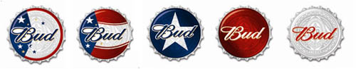Budweiser caps are getting colorful too. Budweiser 2